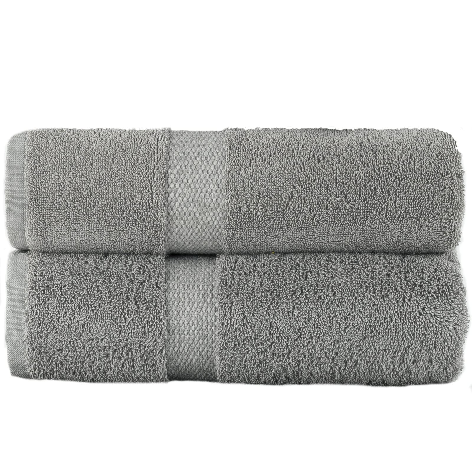 Sue Rossi Egyptian Cotton Hand Towels | 600gsm Soft Pack of 2 – Silver