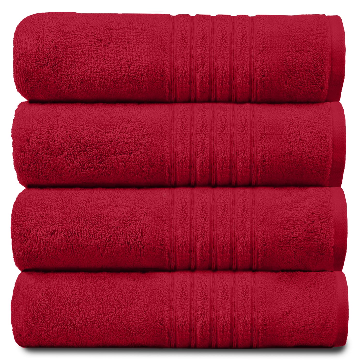 GC Gaveno Cavailia Egyptian Cotton Hand Towels - Red, 4 Pack