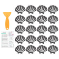 Jolof Store 20Pcs Non-Slip Bathtub Stickers | Shell Shape PEVA – Gray