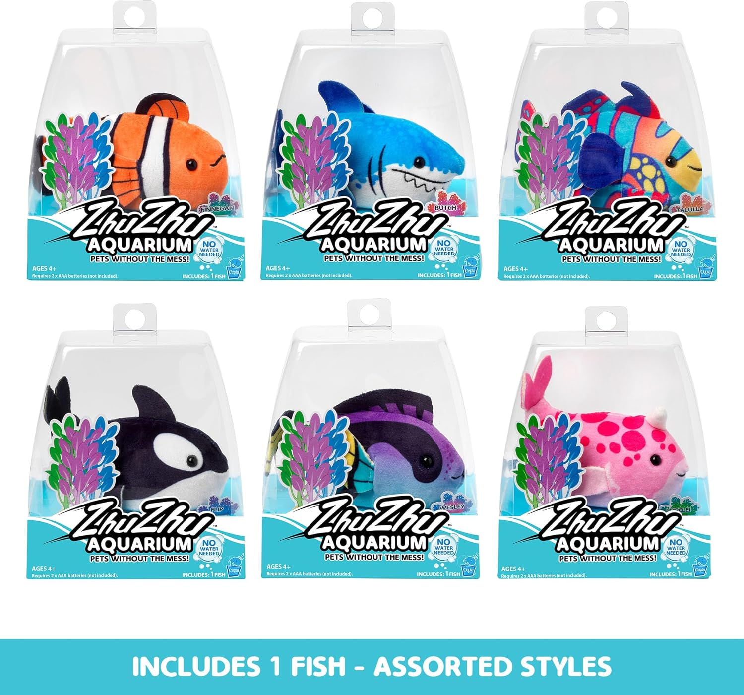Zhu Zhu Fish by Snaps – Interactive Electronic Plush Land Swimming Toy