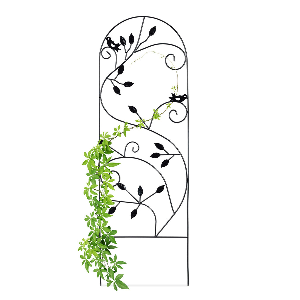 Relaxdays Metal Garden Trellis – 120x40cm Bird Design Plant Support