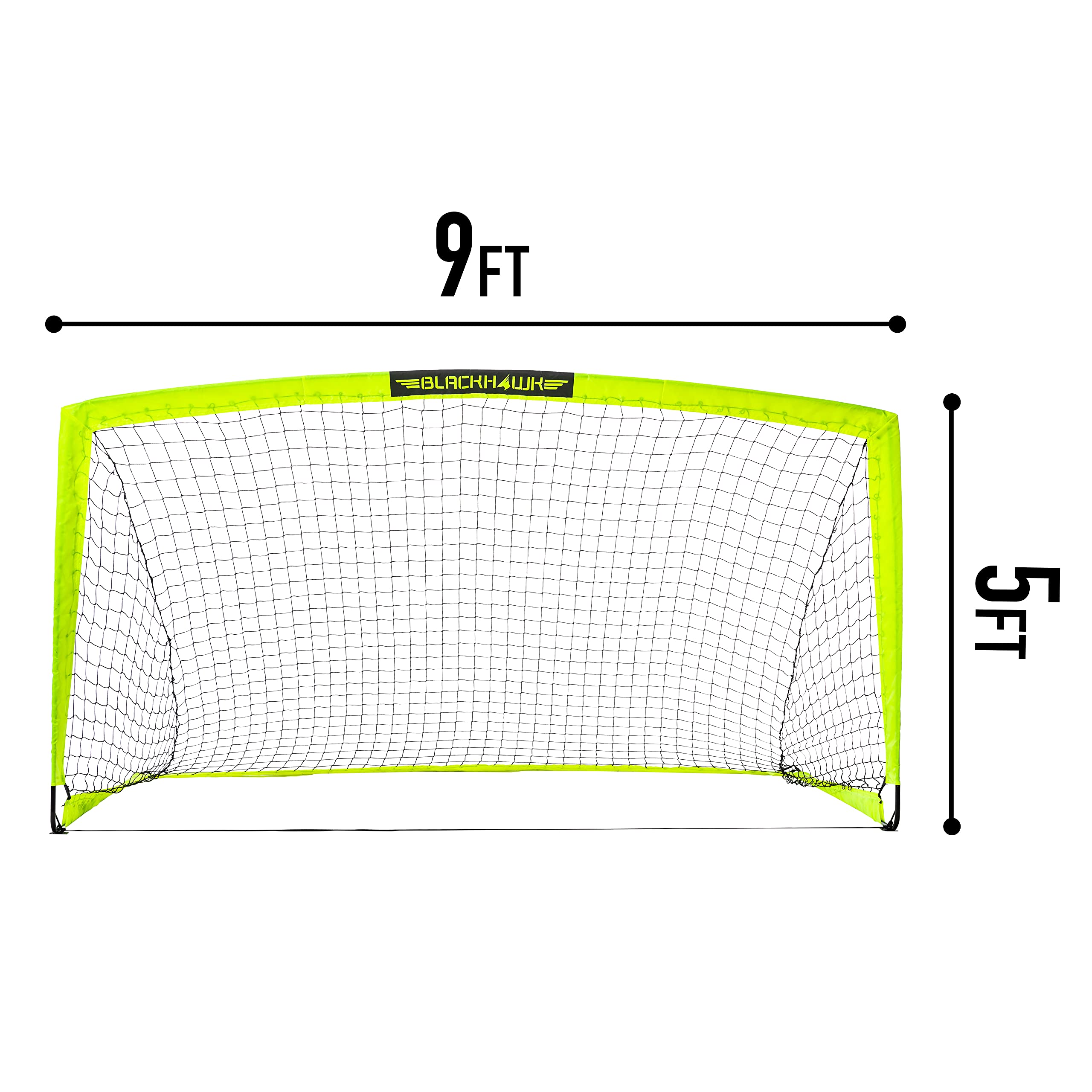 Franklin Sports Blackhawk Portable Soccer Goal | 9' x 5'6" Pop-Up Net