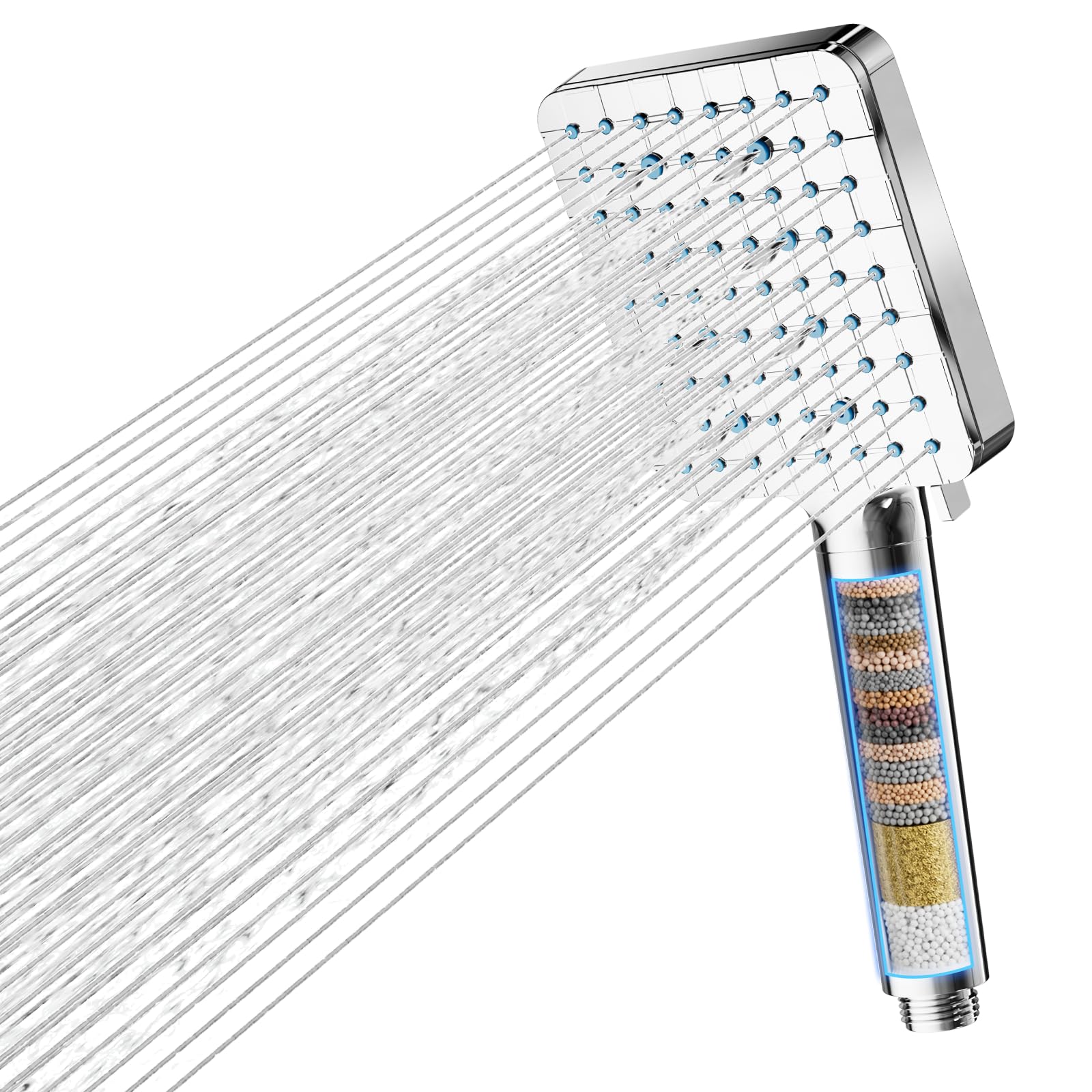 Cobbe Hard Water Filter Shower Head | 20-Stage High Pressure Chrome