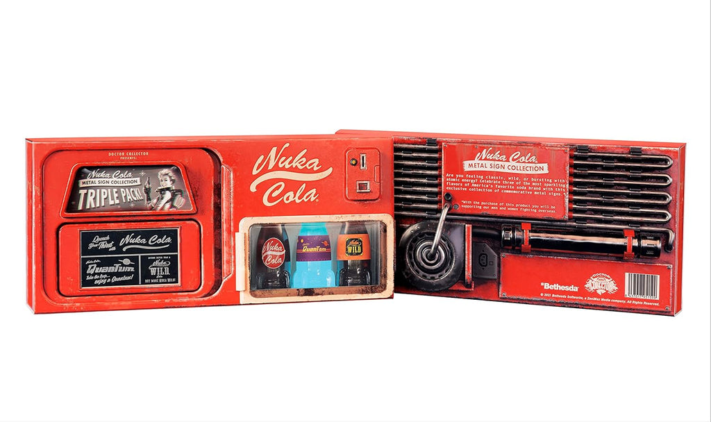 Snaps Fallout Nuka Cola Metal Sign Triple Pack – Glow in the Dark Set