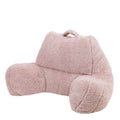 icon Teddy Bear Fluffy Fleece Cuddle Cushion - Dusk Pink Reading Pillow