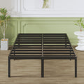 Lutown-Teen Heavy Duty Metal Double Bed Frame 140x200cm with Storage