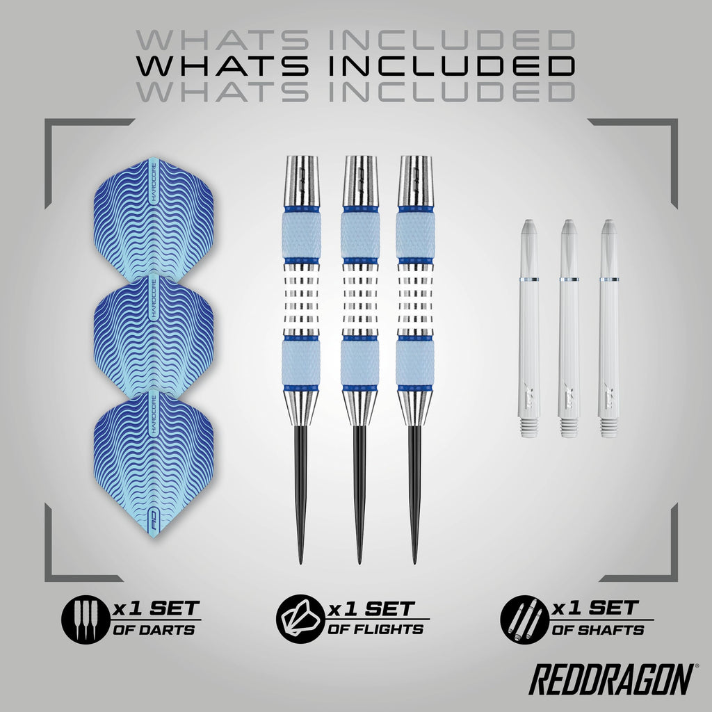 Red Dragon Stag 28g Tungsten Darts – Precision Grip Steel Tip Set