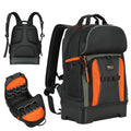 TUFFWORX Heavy Duty Tool Backpack | Hard Bottom Storage Bag - Black