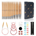 RUIDI Interchangeable Circular Knitting Needles Set | 10 Sizes Beechwood