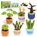 JUAYING Crochet Kit for Beginners - 6 Pcs Potted Plants with Video Tutorials