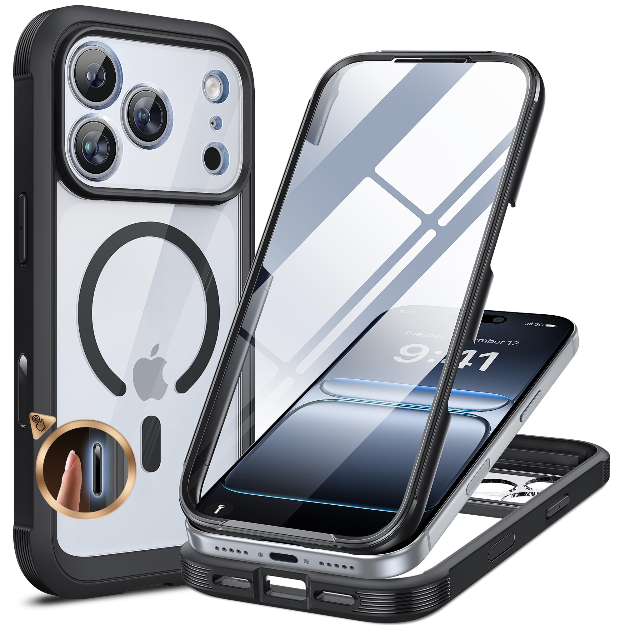 Miracase iPhone 17 Pro Case | Full Body Military Grade MagSafe Cover