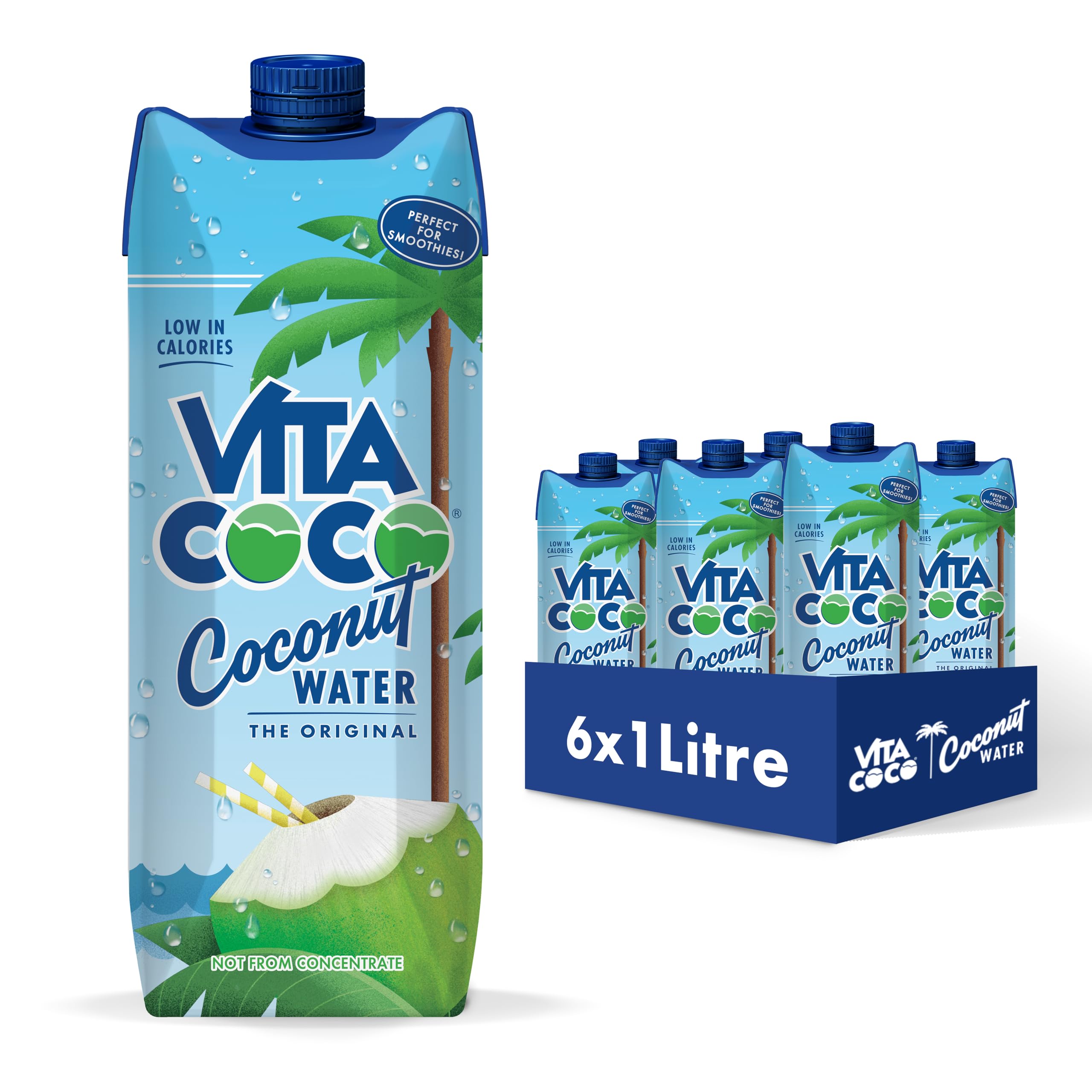 Vita Coco Original Coconut Water - 1L x 6 Pack | Natural Electrolytes