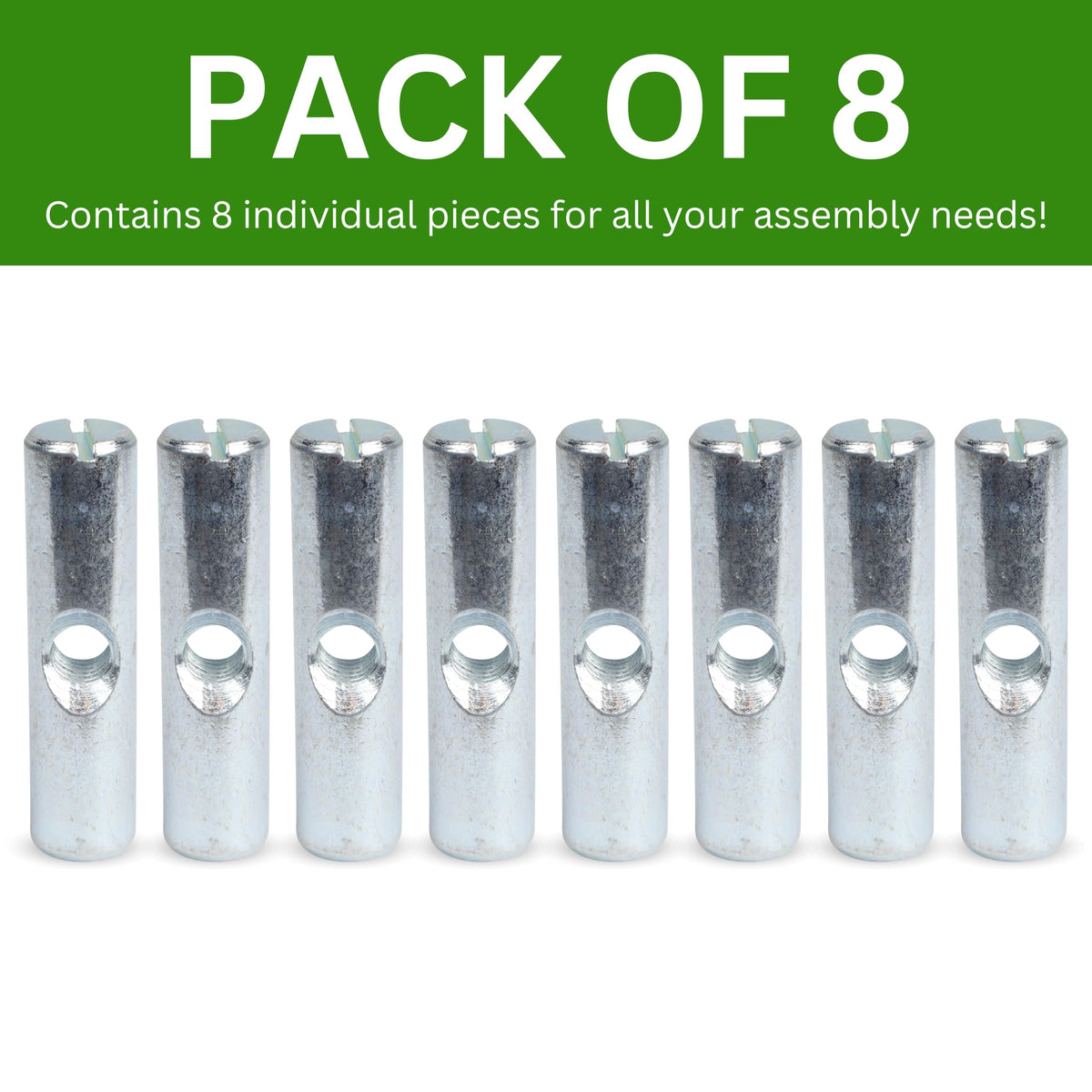 Spare Hardware Parts Cross Dowel Nut Sleeve | Replacement for IKEA Part # 121121 | Pack of 8
