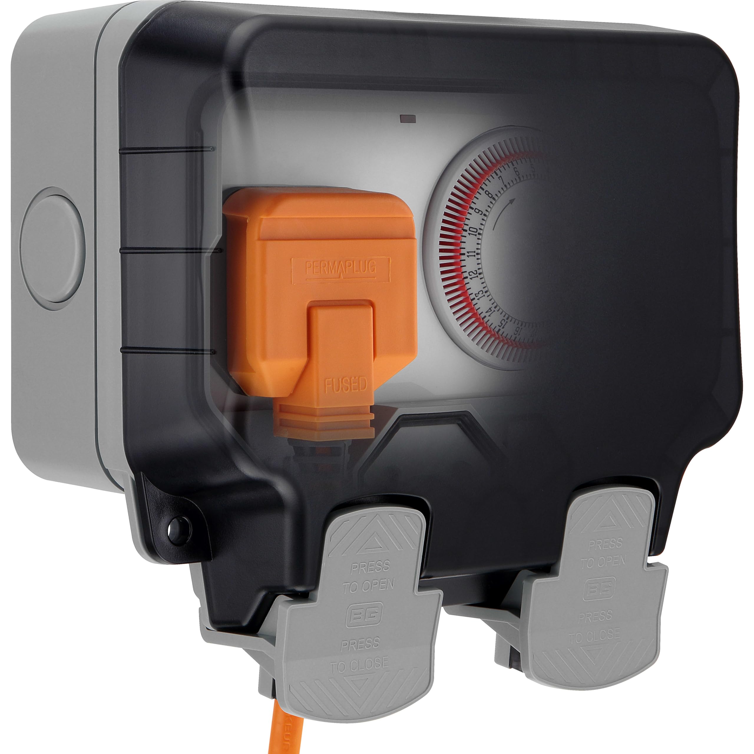 BG Electrical 13A Timer Socket – 1 Gang Time Controlled Outlet, White