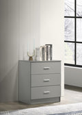 Timber Art Design Rio Costa 3 Drawer Chest of Drawers - Grey Storage Unit