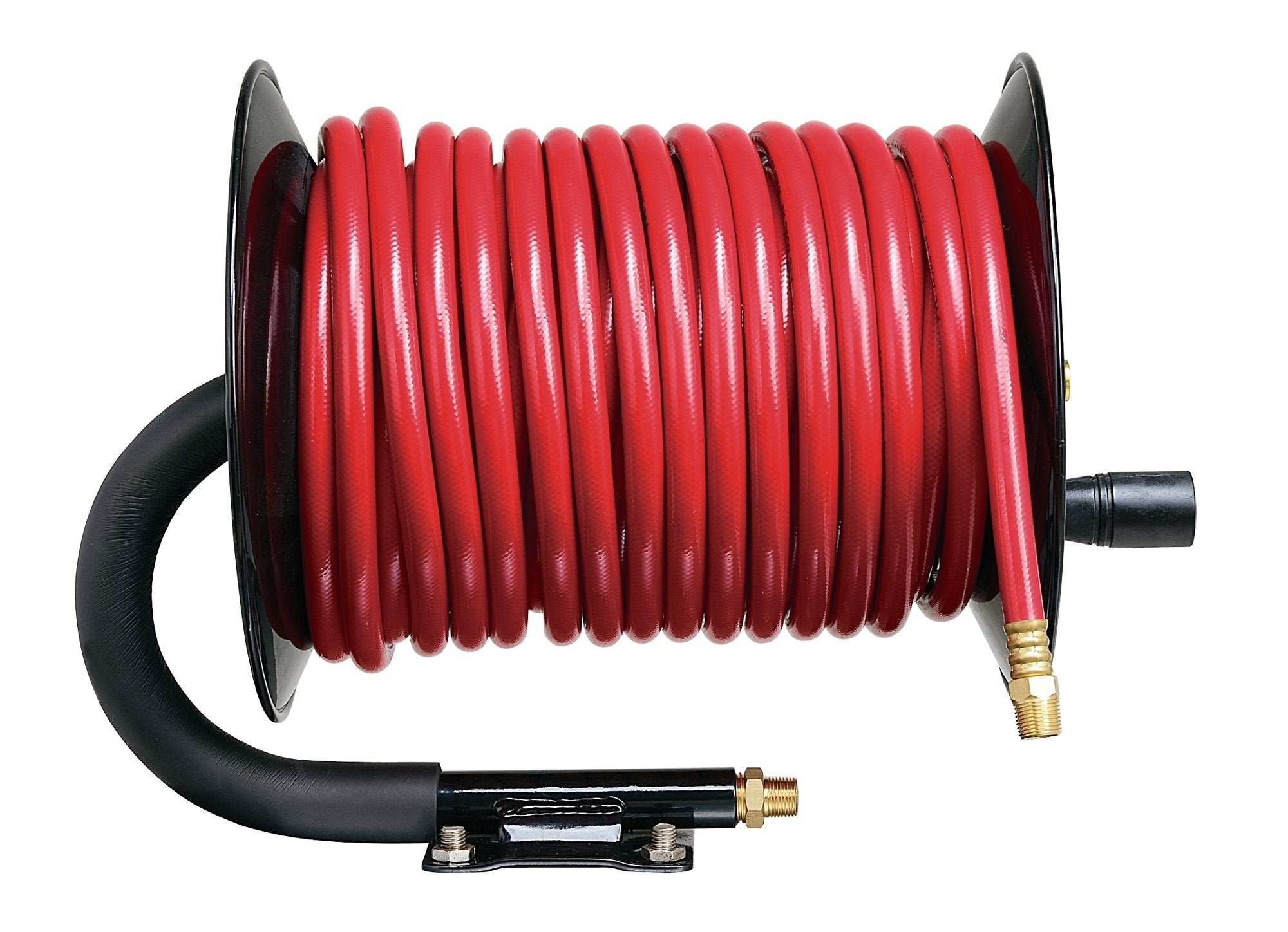 ReelWorks Hand Crank Air Hose Reel | 3/8" x 100' Heavy Duty Steel