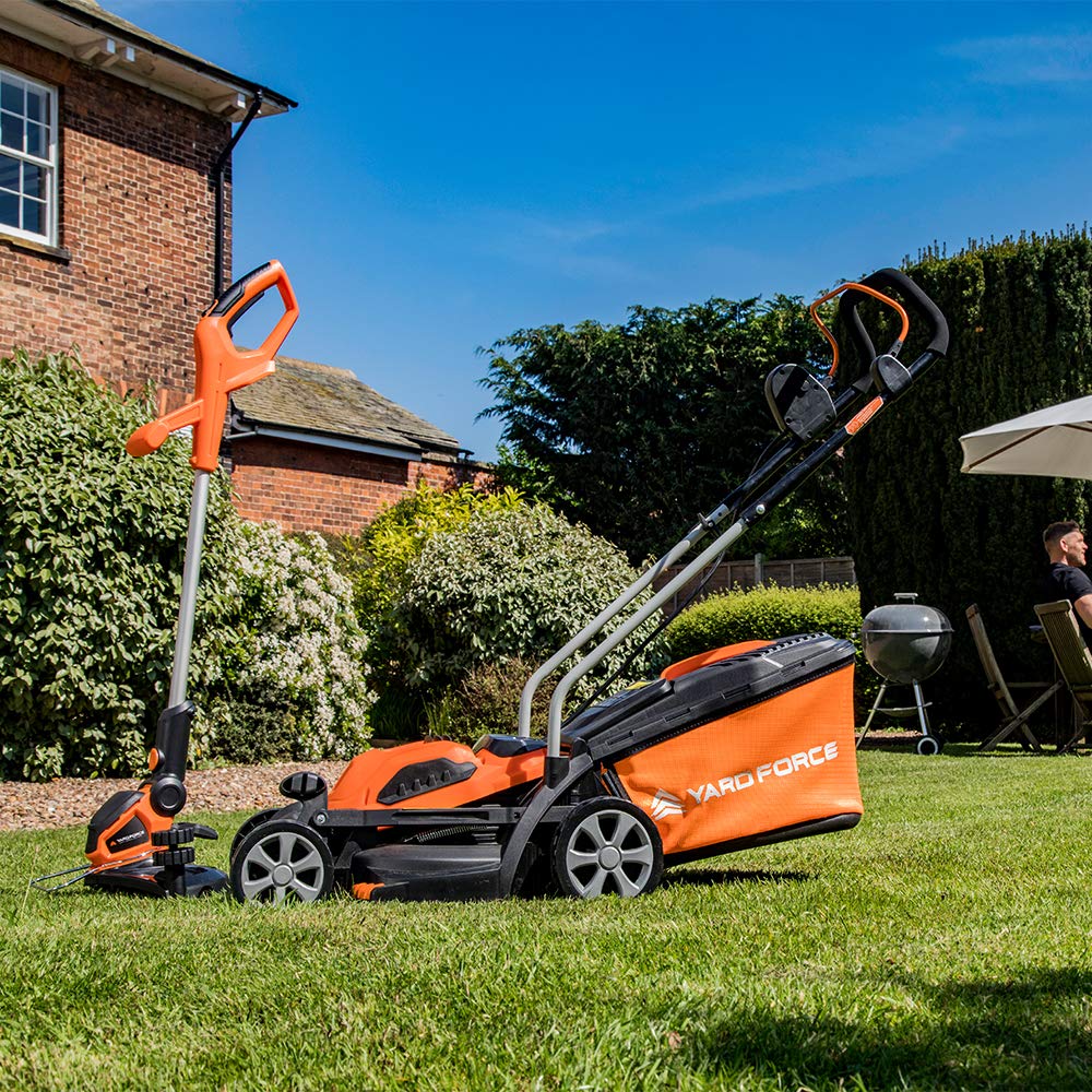 Yard Force 40V Cordless Grass Trimmer – 30cm Head with Wheel Support