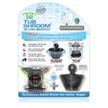 TubShroom Drain Hair Catcher and Silicone Stopper Combo Pack - Black Chrome