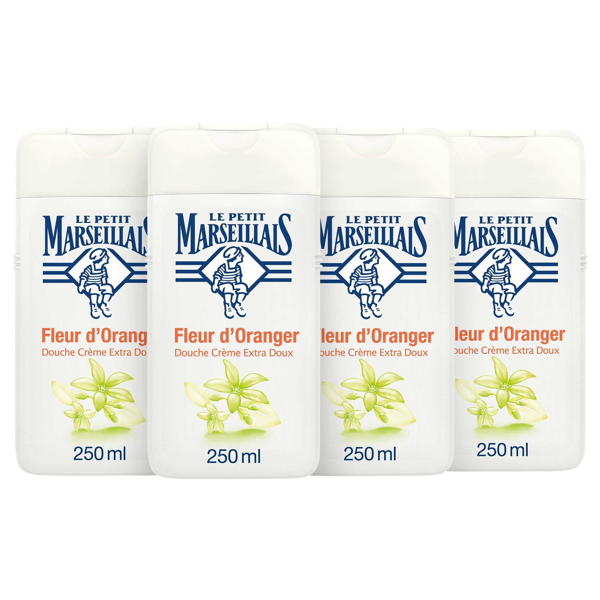 Le Petit Marseillais Douche Crème Fleur d'Oranger 250 ml - Lot de 4