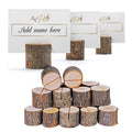 The Twiddlers 50 Pack Rustic Pine Wood Place Card Holders for Weddings