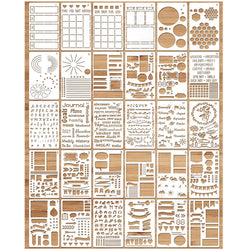MWOOT 30Pcs Journal Stencils Kit – Reusable PET Planner Templates
