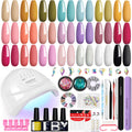 Phoenixy Gel Nail Polish Kit with 48W UV LED Lamp - 21 Colors Manicure Set