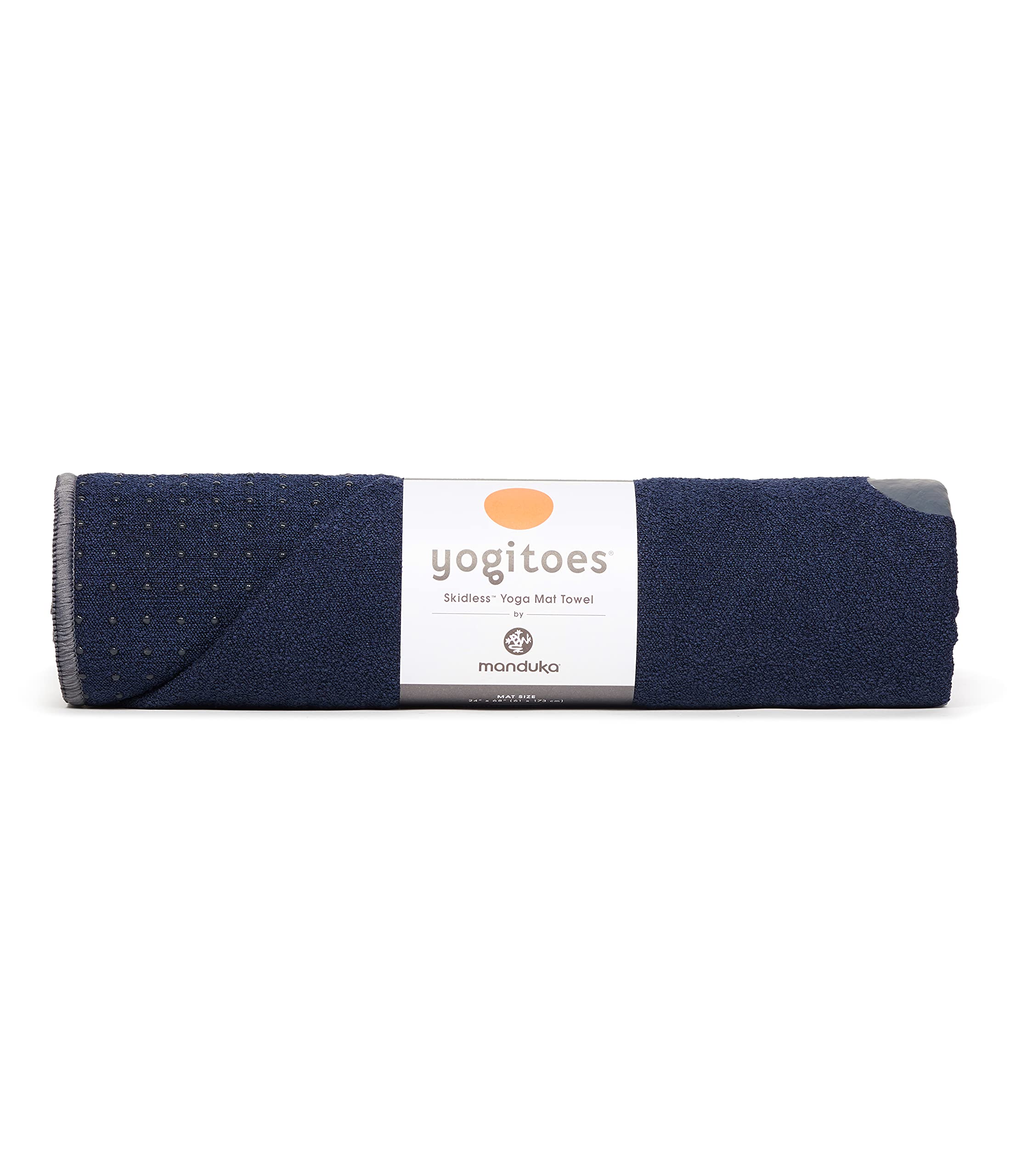 Manduka Yogitoes Non-Slip Yoga Towel – Quick Dry & Eco-Friendly, Midnight