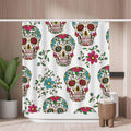 Jolof Store Sugar Skull Shower Curtain | Waterproof Mold Resistant Polyester