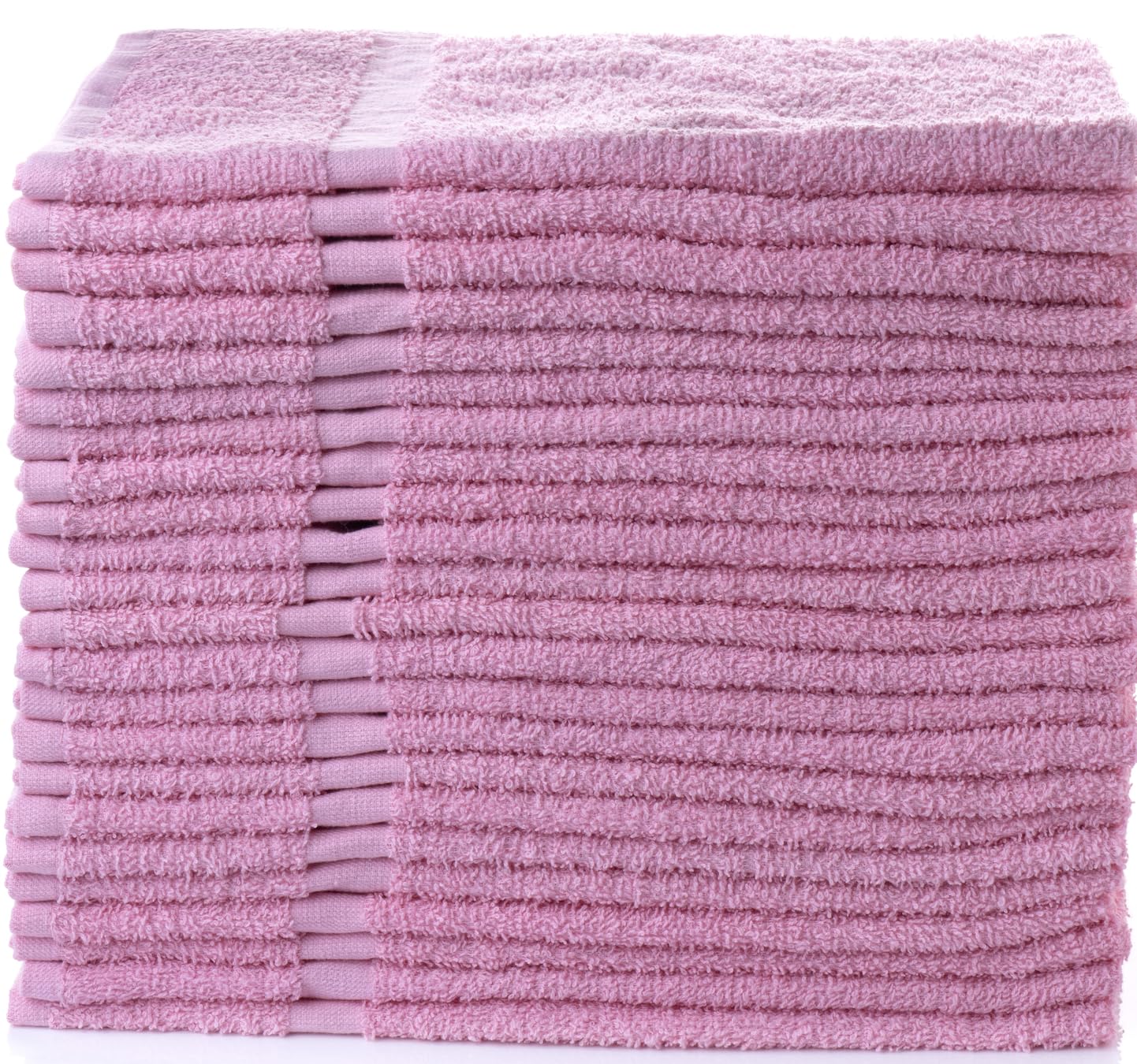 Simpli-Magic 100% Cotton Hand Towels | 12-Pack, 16"x27" | Pink