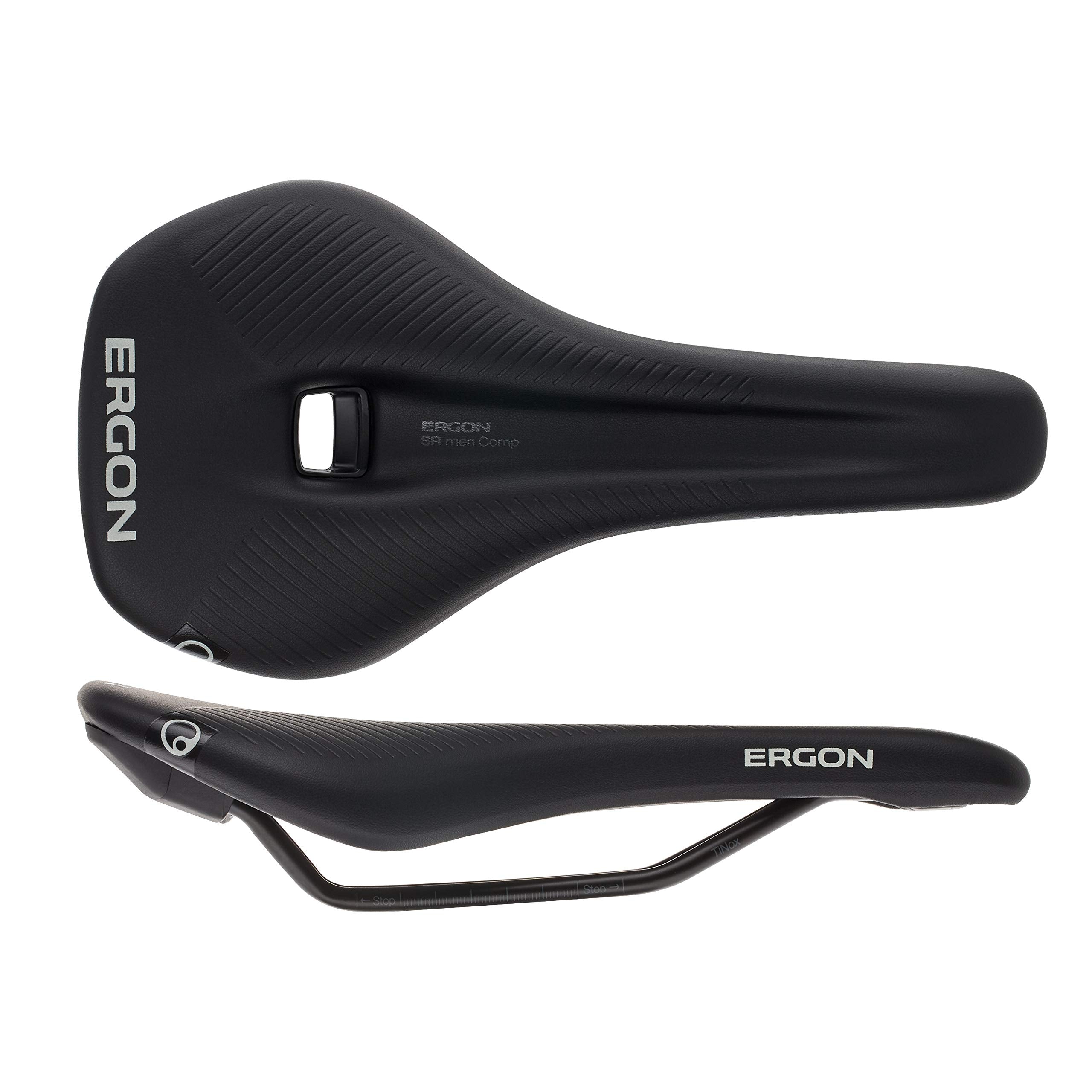 Ergon SR Road Comp Men's Saddle – Black Ergonomic Road Bike Seat S/M