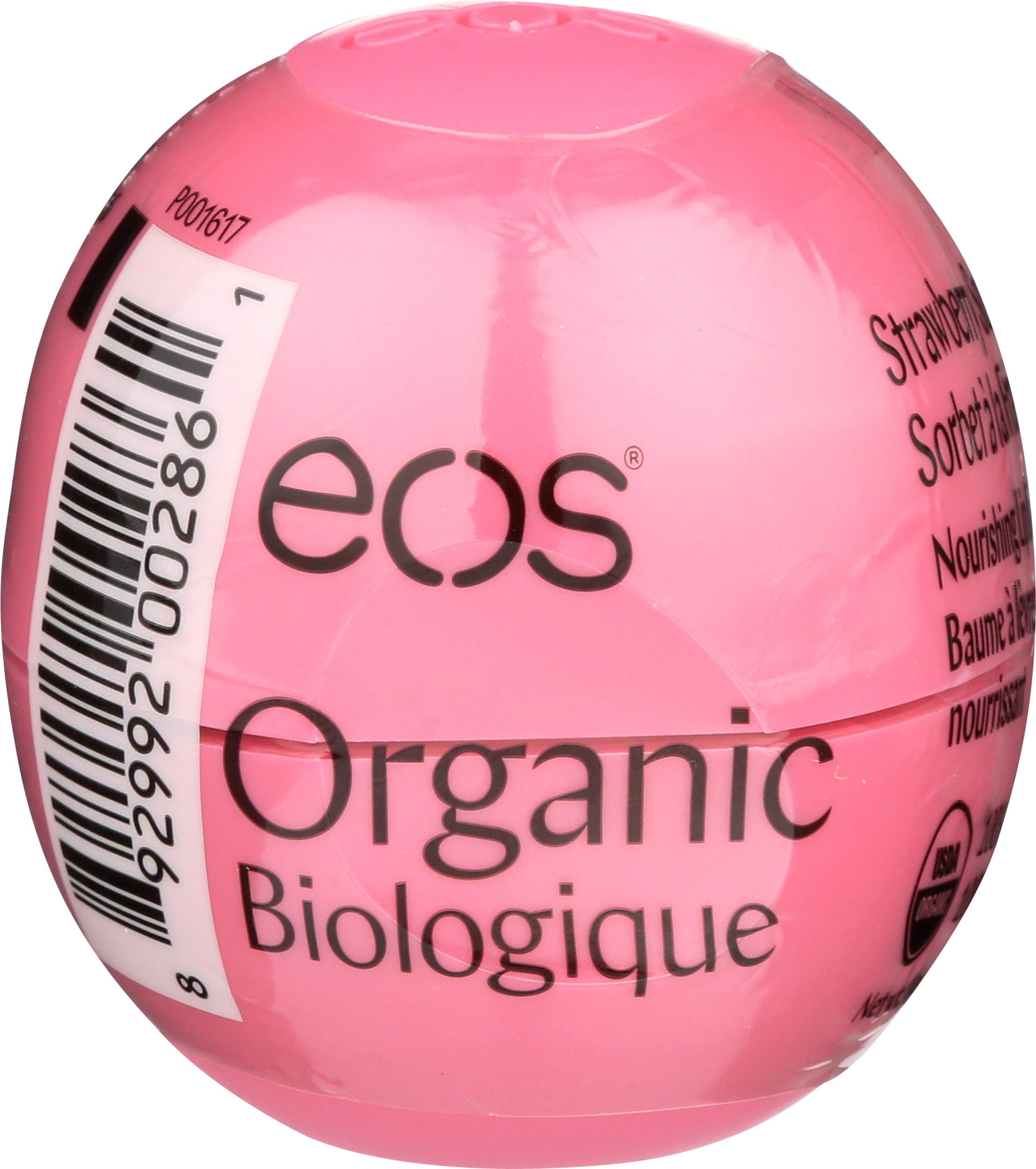 EOS Strawberry Sorbet Lip Balm – Organic Shea Butter Moisturizer 0.25 oz