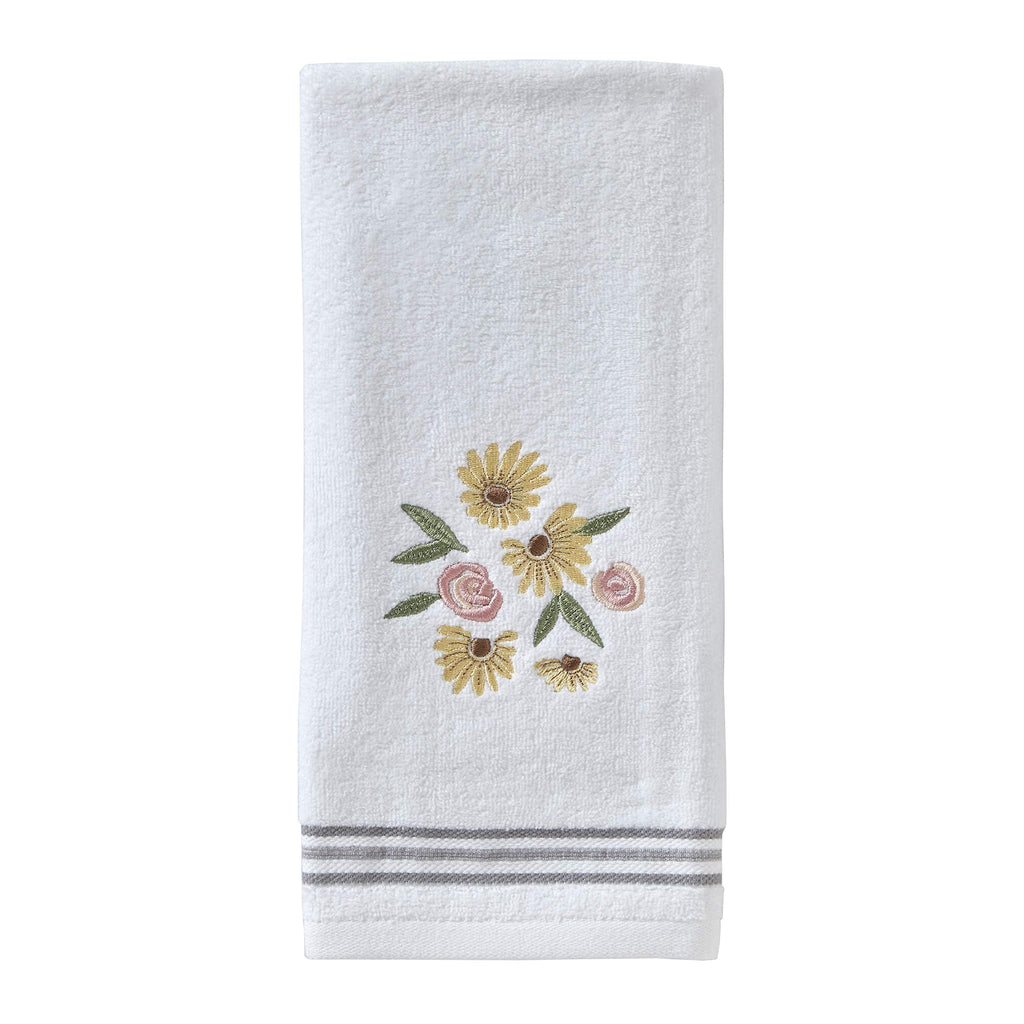 SKL Home HandTowelSet, Cotton, White, 16x25