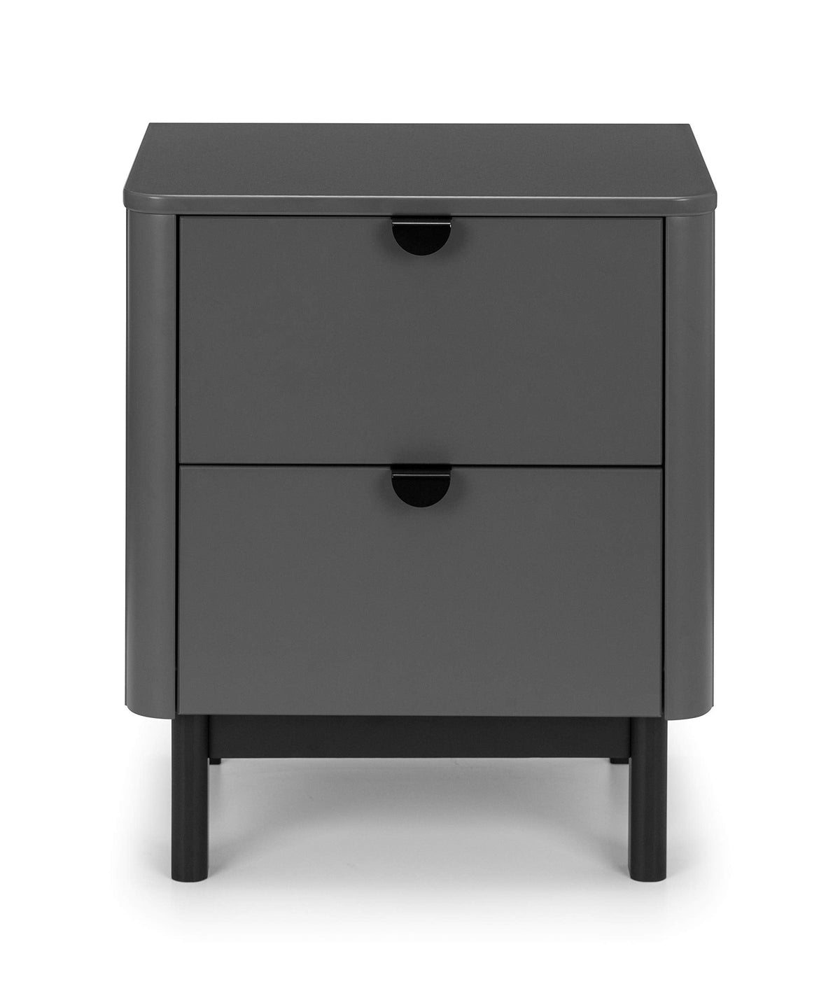 Julian Bowen Chloe Bedside Table, 2 Drawer, Grey - H53 x W46 x D34cm - image 2
