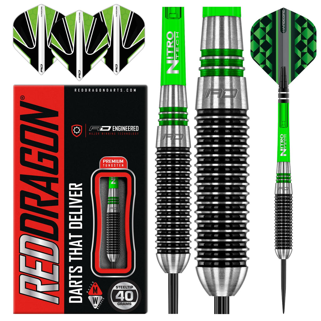 Red Dragon Titan 2 Tungsten Darts Set – 40g Heavy Professional Darts