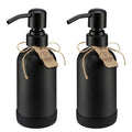 ALTGLAS Glass Soap Dispenser Set – Black 250ml with Steel Pump