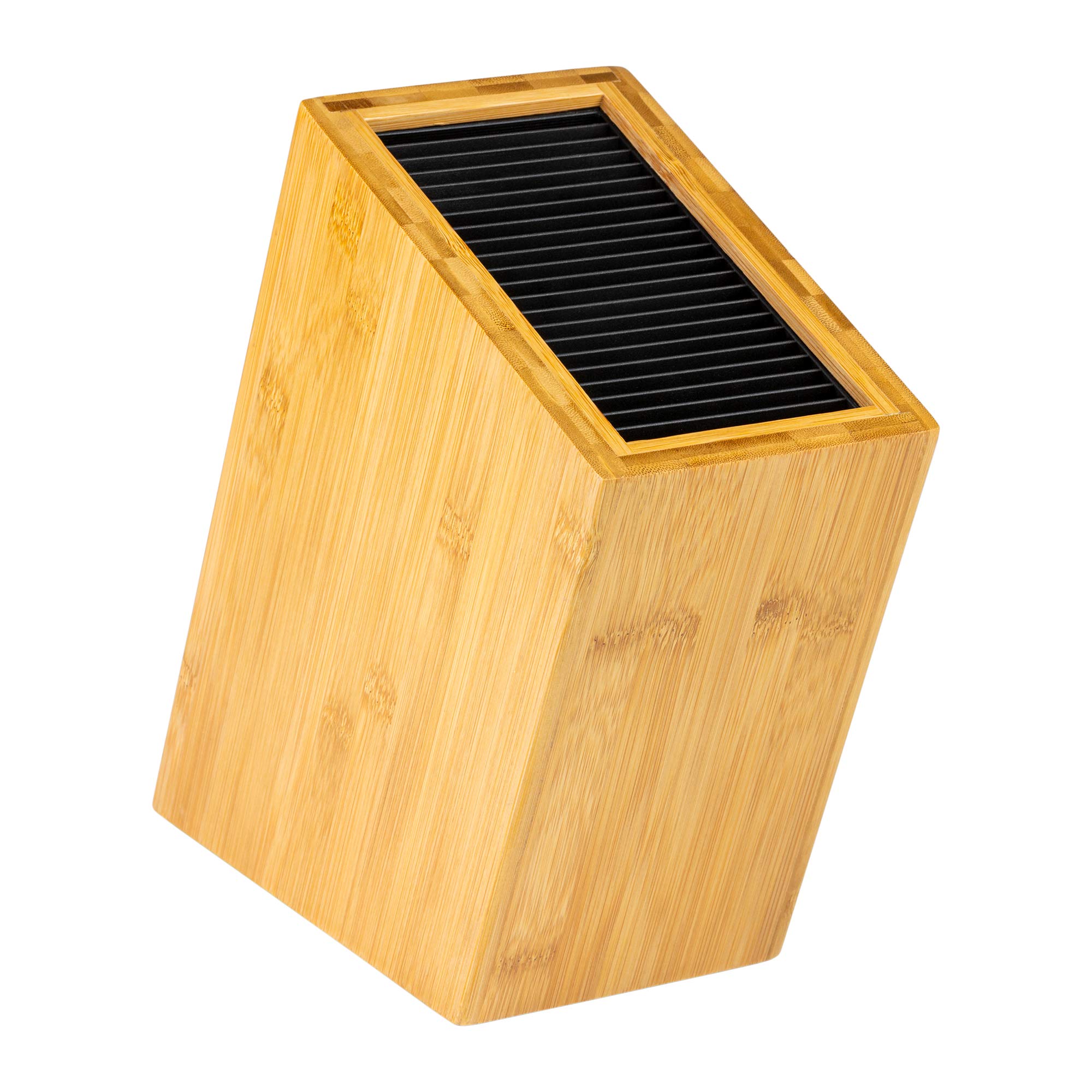 Rockingham Forge Universal Bamboo Knife Block – 20 Slot Kitchen Storage
