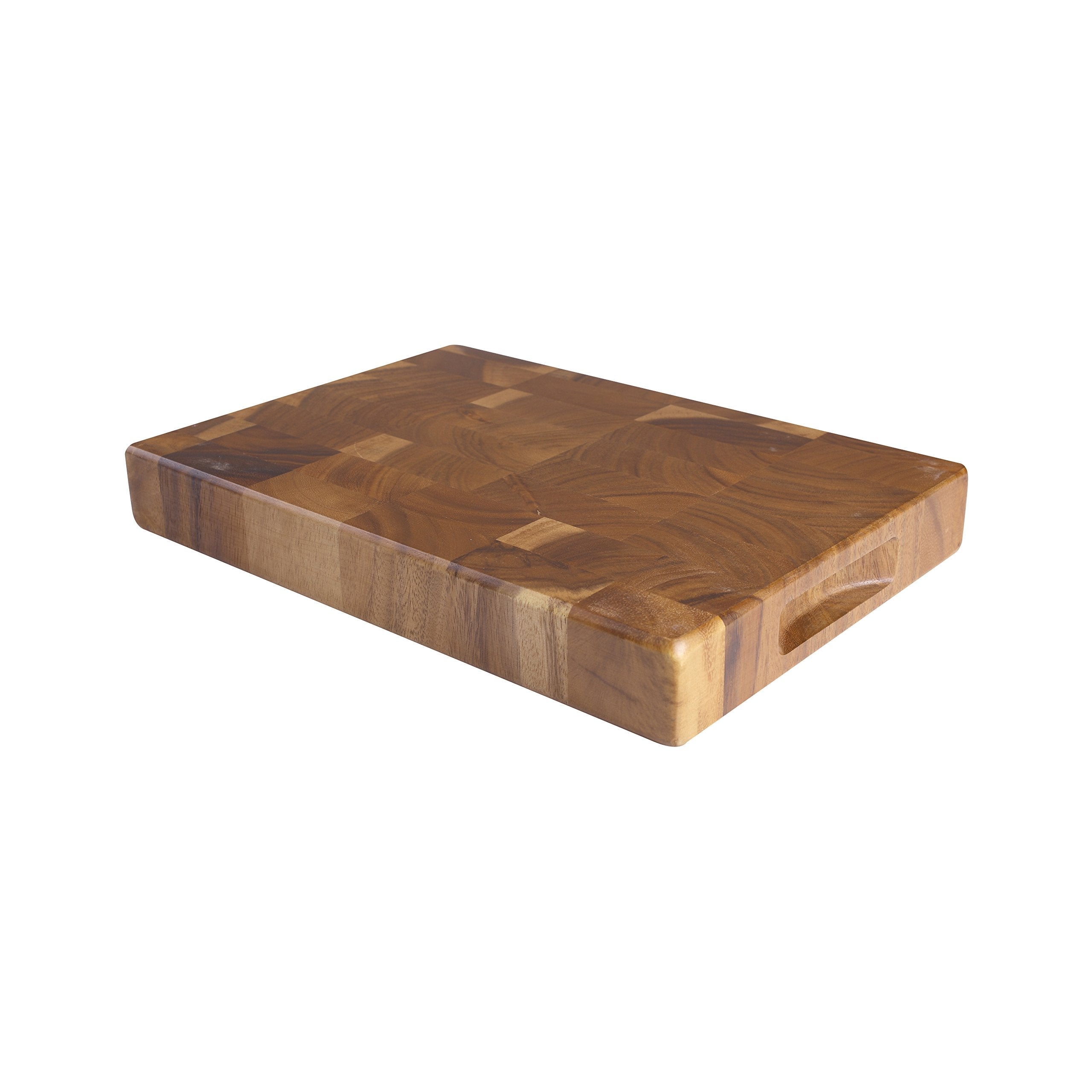 T&G Tuscany Acacia Wood End Grain Chopping Board with Finger Grooves