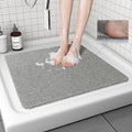 Jolof Store Loofah Shower Mat – 53x53cm Non-Slip Anti-Mould Grey