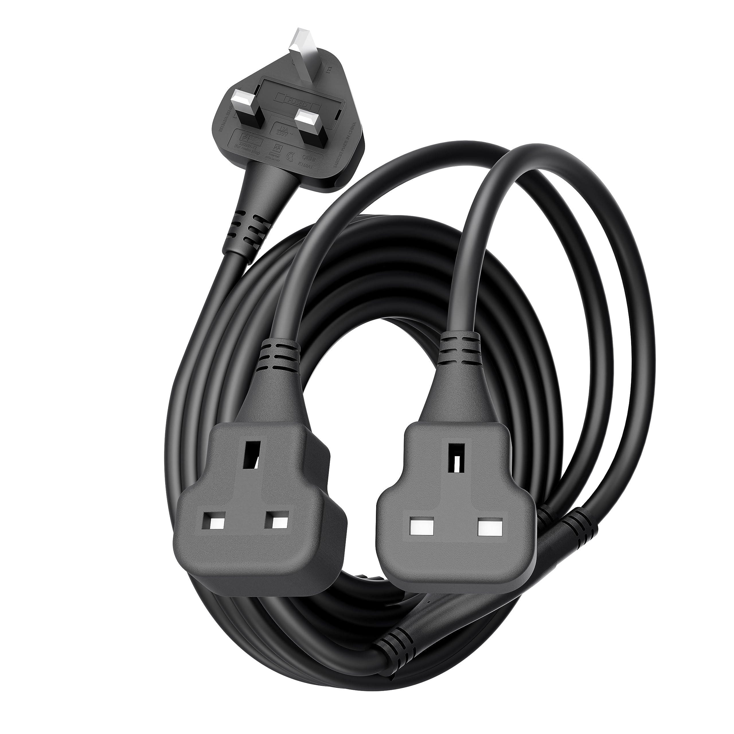 Double Socket Outdoor Extension Lead – 5m Heavy Duty Black