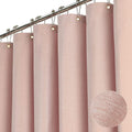 BTTN Blush Linen Shower Curtain – Waterproof Heavy Duty Weighted Fabric