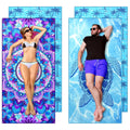 Audasi 2 Pack Microfibre Beach Towels – Extra Large Sand Free Quick Dry