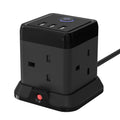 Hulker Cube Extension Lead | 4 Gang Plug Socket with 3 USB Ports – 1.5M