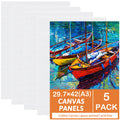 Koncci A3 Canvas for Painting - 5 Pack Acid-Free Cotton Boards