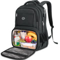 Matein 17 Inch Laptop Backpack with Lunch Compartment - Black