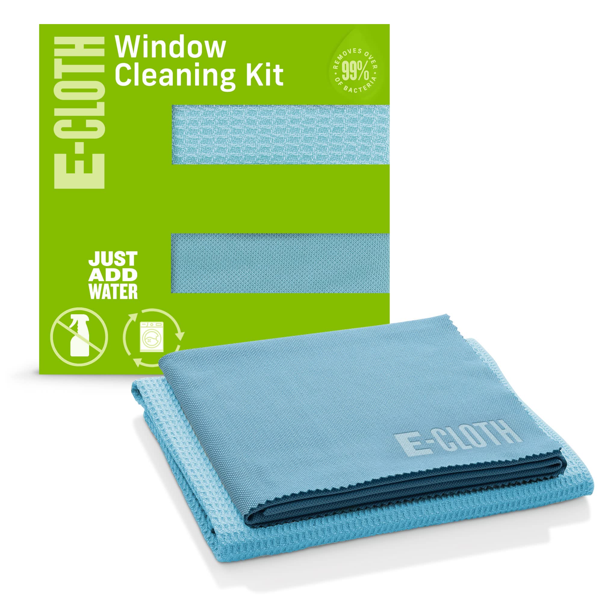 E-Cloth Window Cleaning Pack – 2pc Microfiber Cloth Set, Alaskan Blue