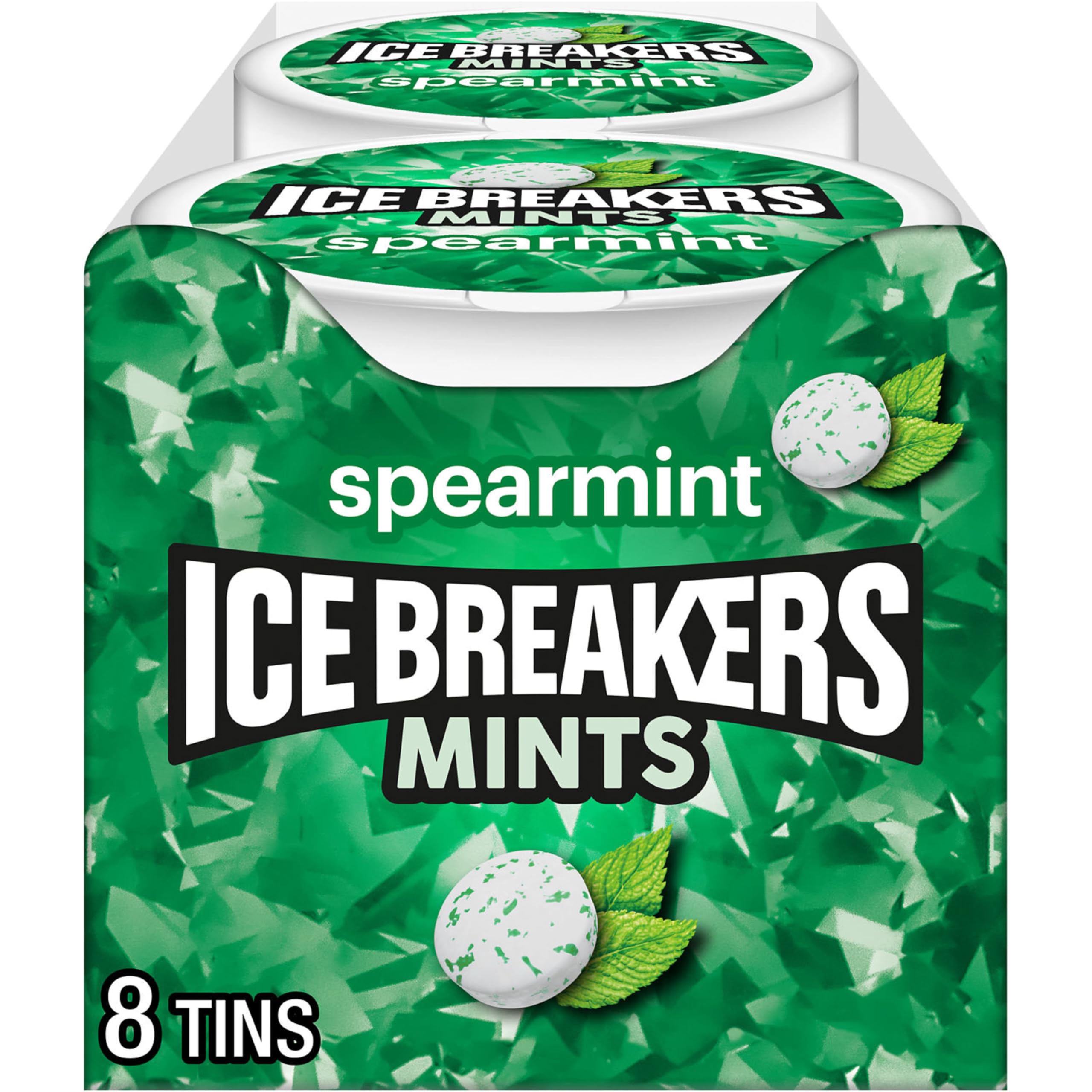 Ice Breakers Sugar Free Spearmint Mints – Breath Freshener (8 Pack)