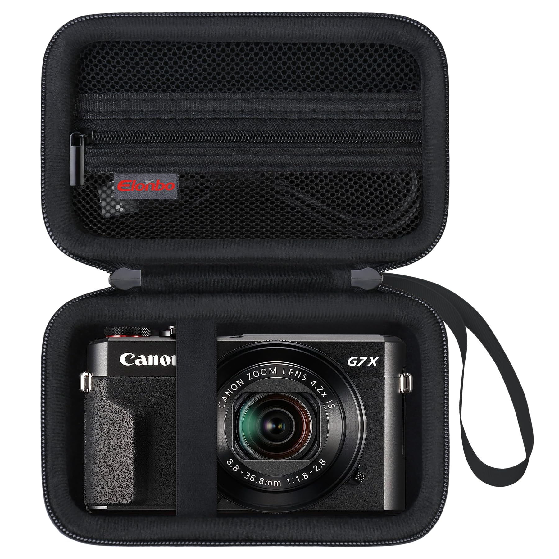 Elonbo Camera Case for Canon PowerShot G7 X Mark III & II | Black Bag