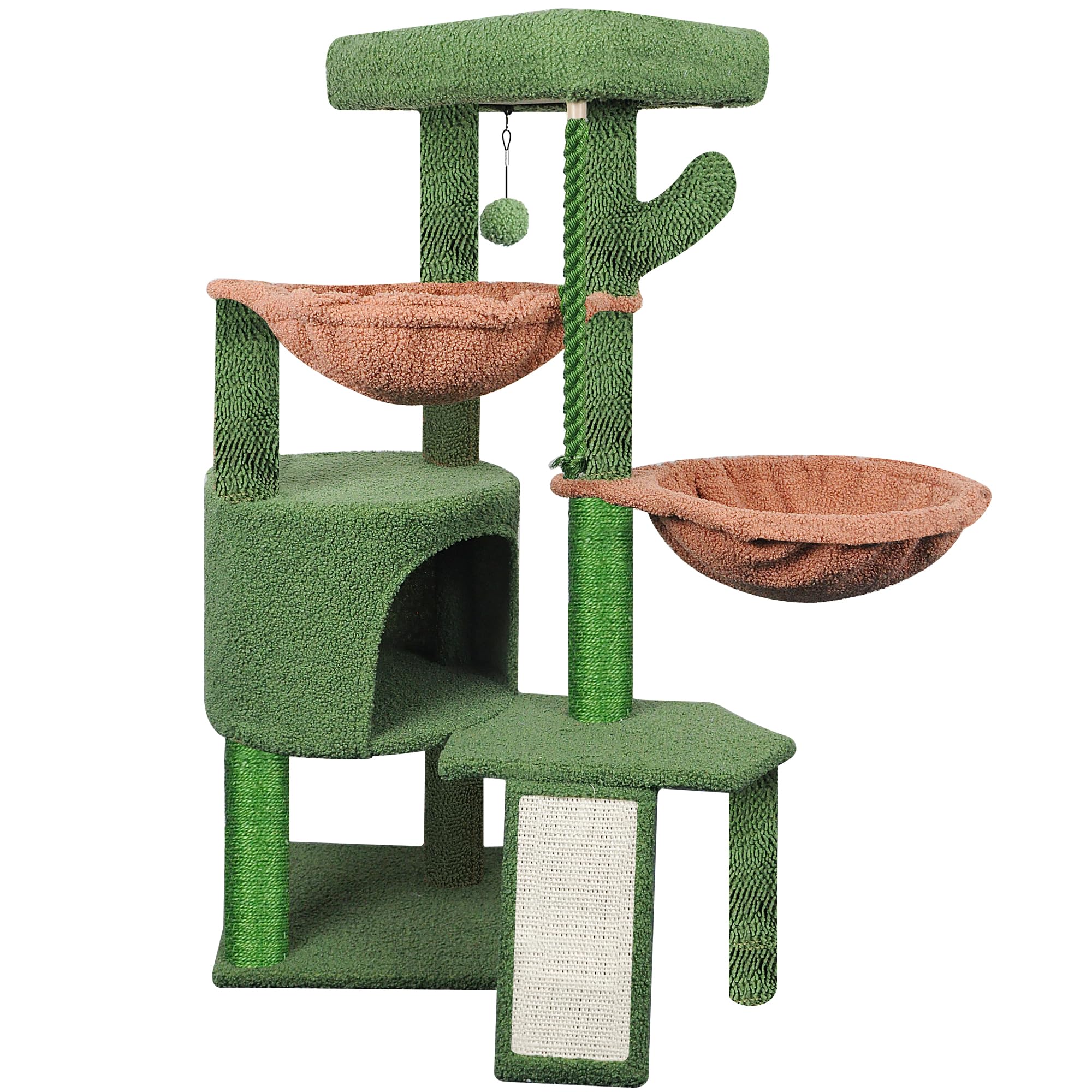 TWDEPART 95cm Cat Tree – Multi-Level Activity Centre with Condo & Hammocks
