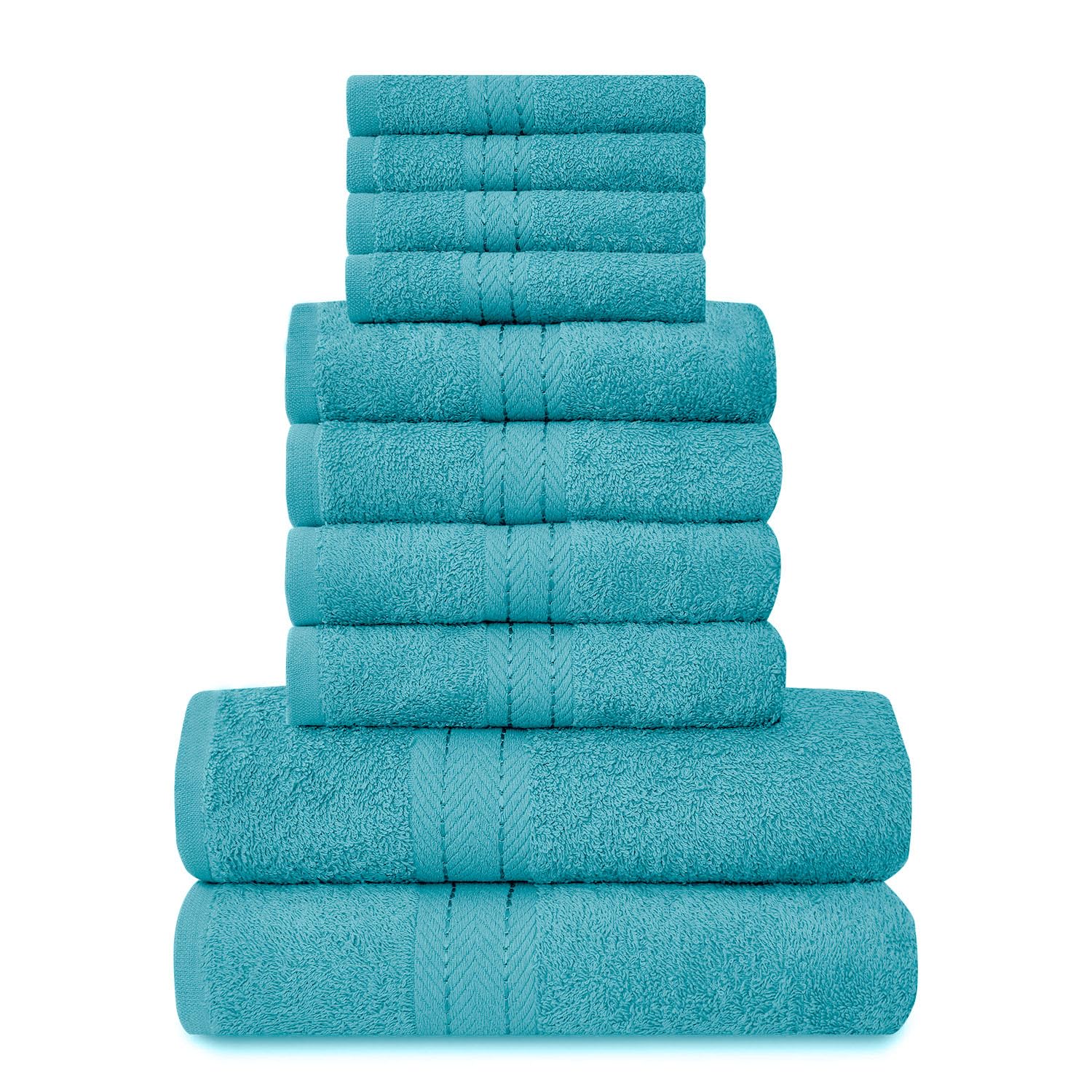 GC Gaveno Cavailia 10 Piece Cotton Towel Bale Set - 450 GSM Teal
