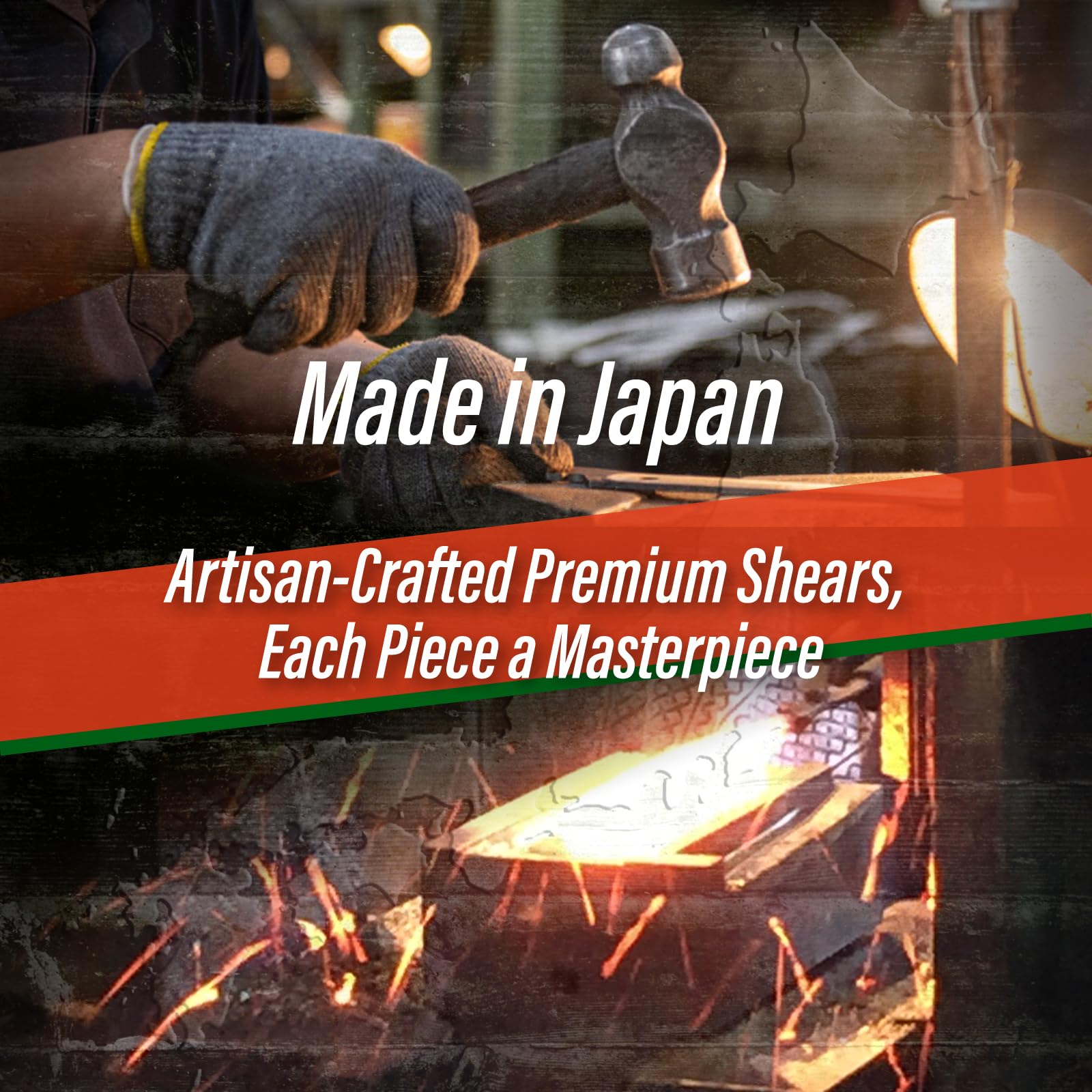 SUIZAN Japanese Hedge Shears – 540mm Professional Steel Garden Clippers